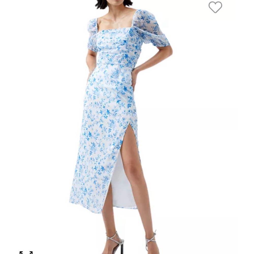 French connection blue and white floral dress